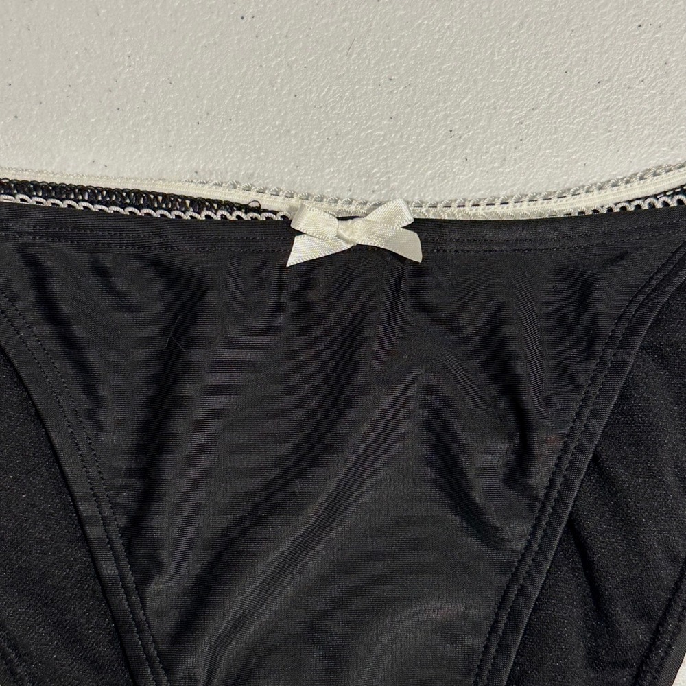 Wild Fable Black Side Tie Bikini Bottom Extra Cheeky High Leg Small NEW - Picture 5 of 11